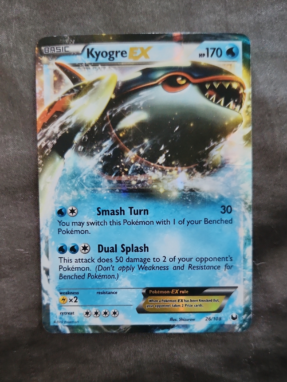 Kyogre EX Pokémon Card - Blue Holo